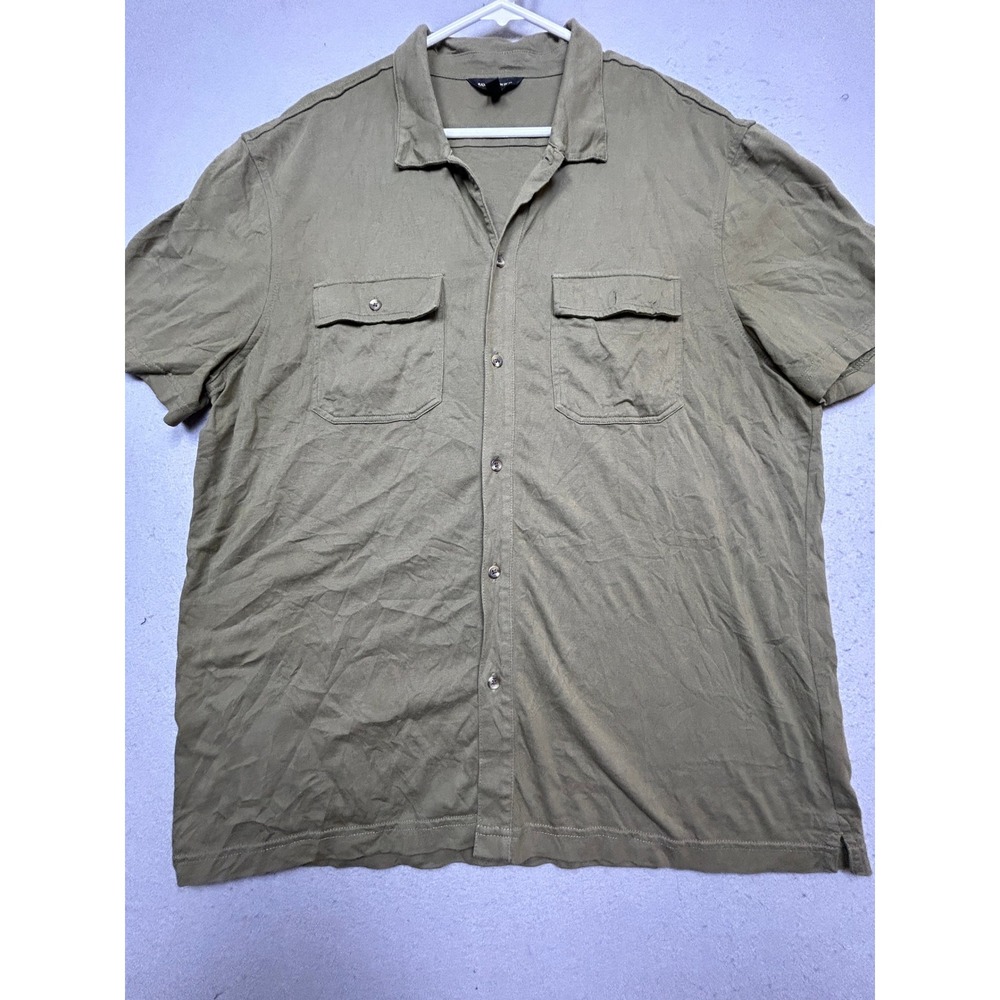Banana Republic Shirt 100% Cotton Olive Green XL Mens